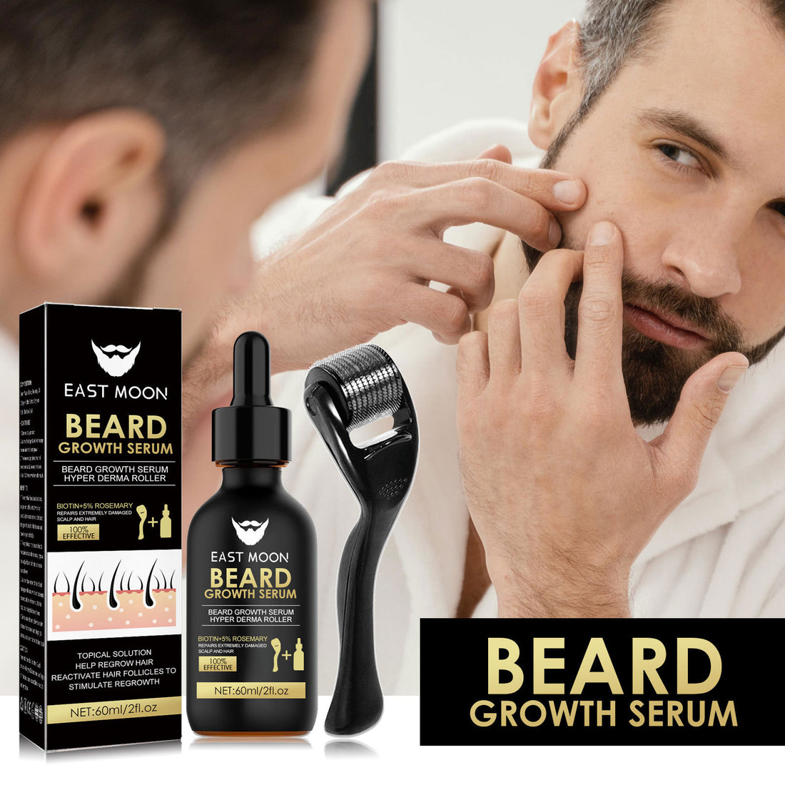 Beard Serum & Roller Set